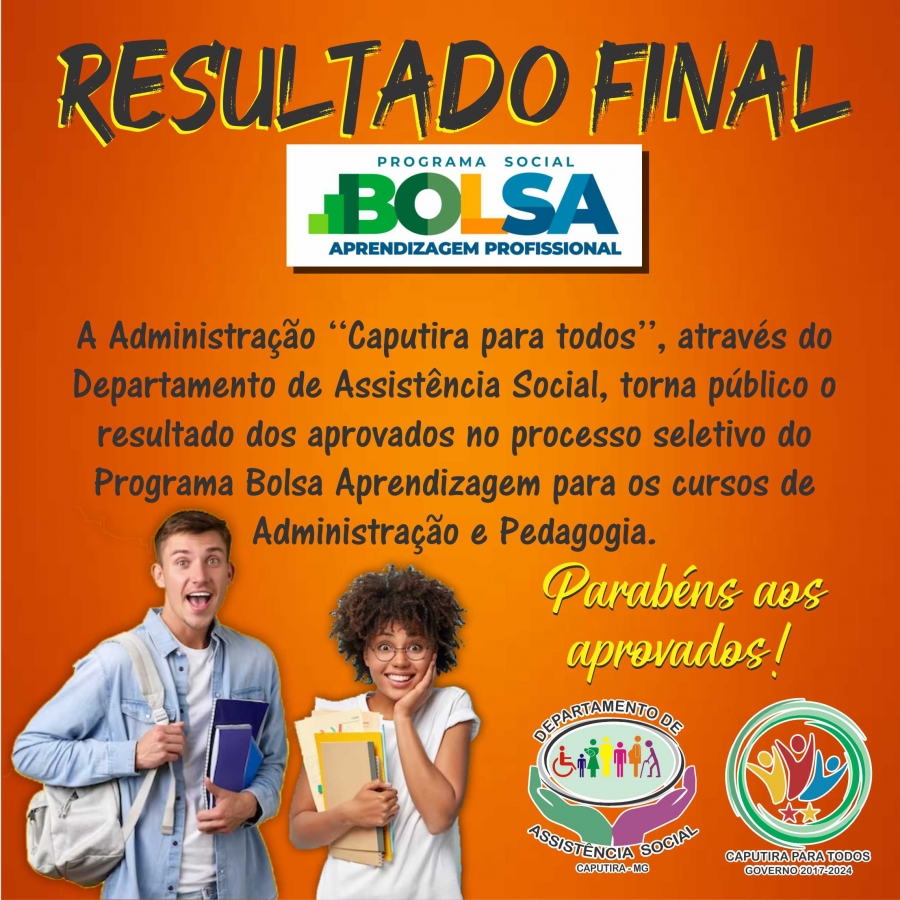 Resultado Final do Vestibular Bolsa Aprendizagem Profissional