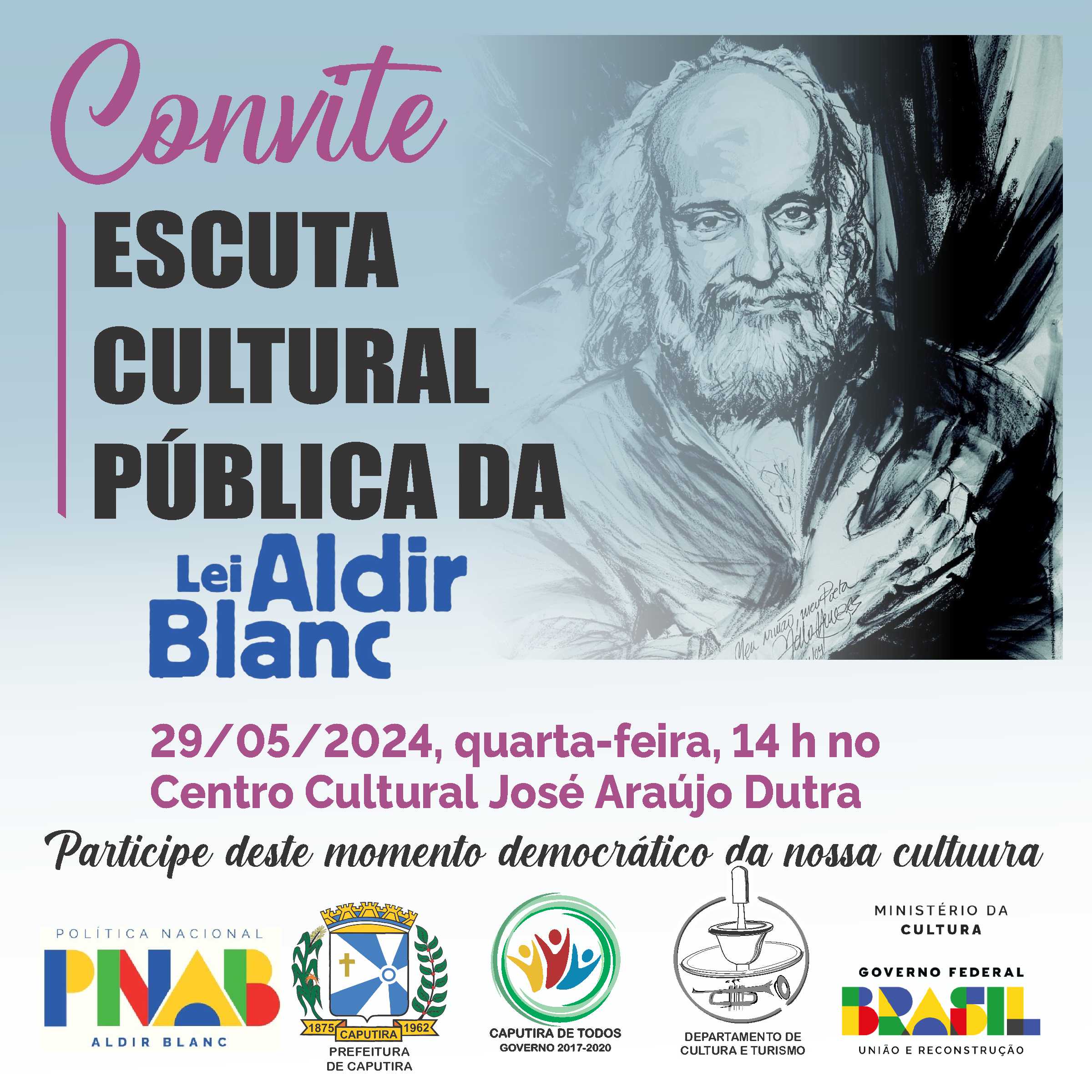 Convite para Escuta Cultural Pública da Lei Aldir Blanc