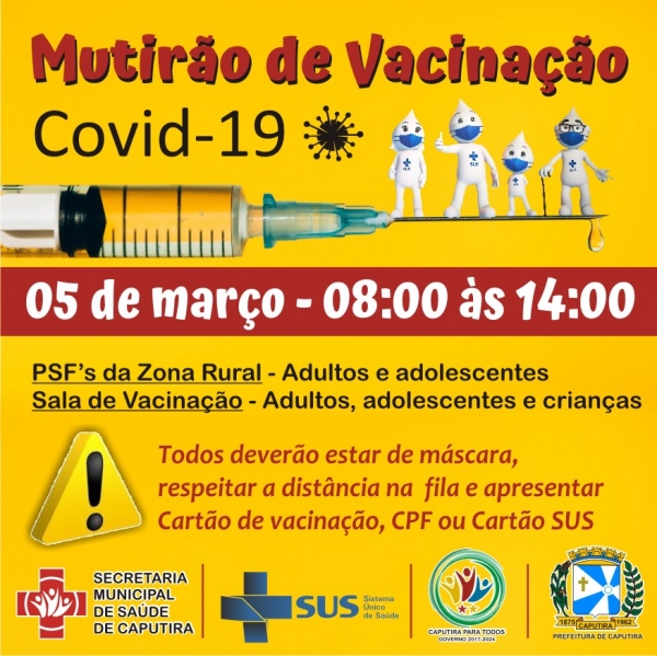 Mutirão de vacinação contra a Covid-19 em Caputira 